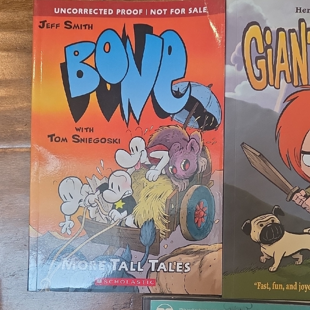 Scholastic Bone Graphic Novel with Red and Blue Cover